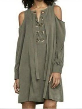 BCBG cold shoulder mini dress